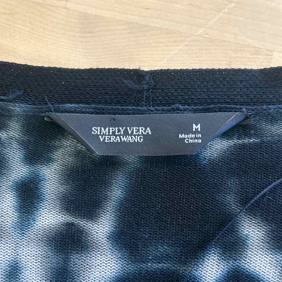 Vera Wang Size M Black/White/Blue Preloved Cardigan