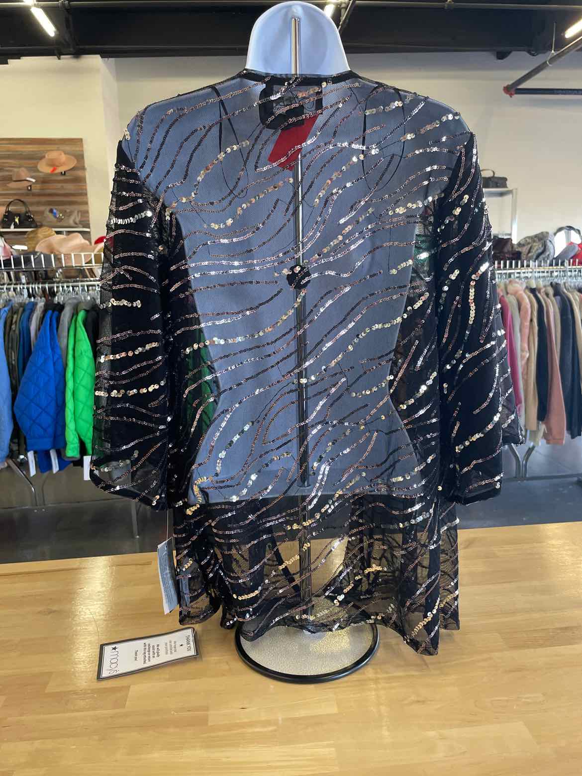 Alex Eveinings Size M Black Cardigan