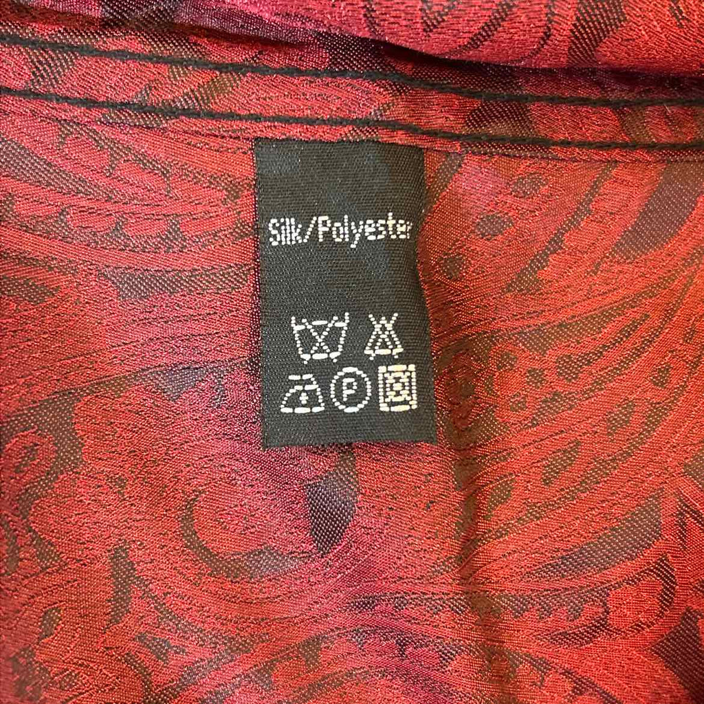 DiBanGu Size L Black Red Preloved MENS Button Down Shirt
