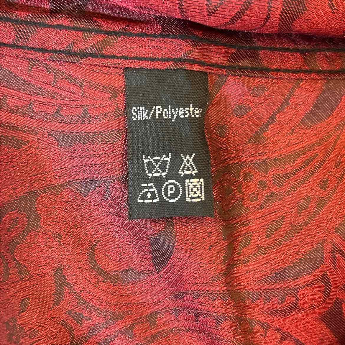 DiBanGu Size L Black Red Preloved MENS Button Down Shirt