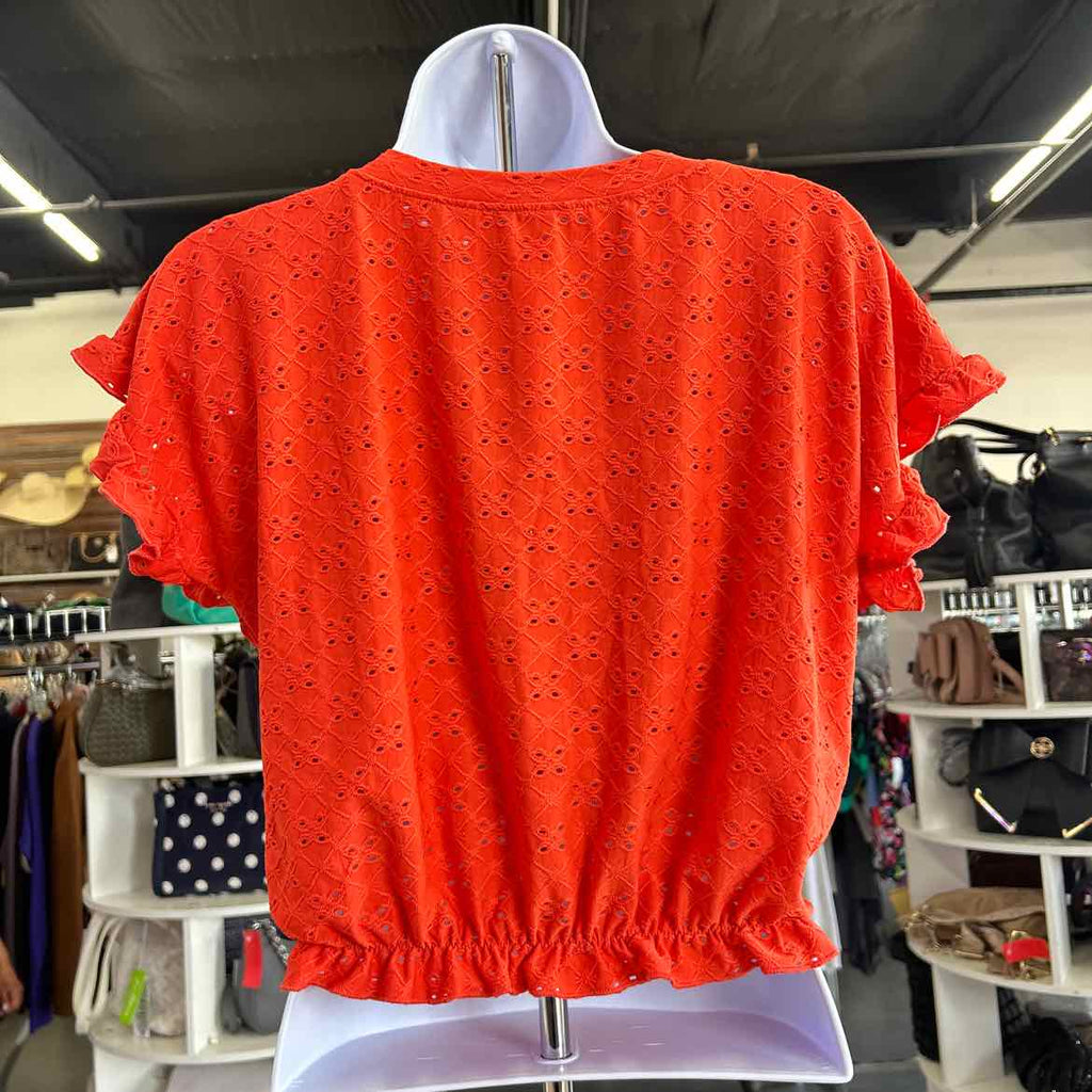 Hiatus Size XS Orange Preloved Blouse SS