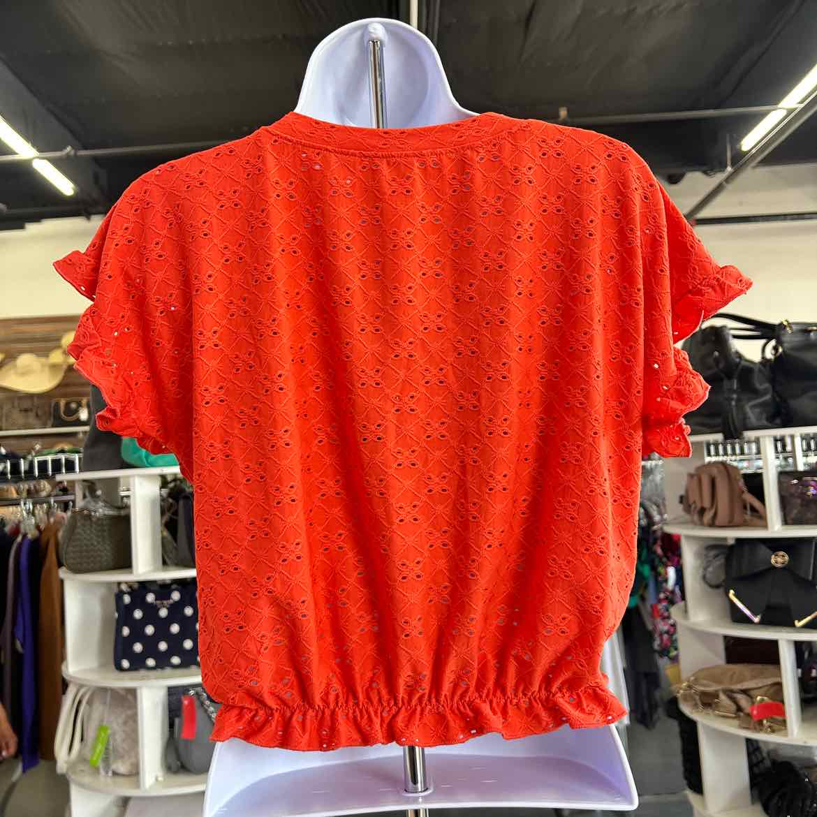 Hiatus Size XS Orange Preloved Blouse SS