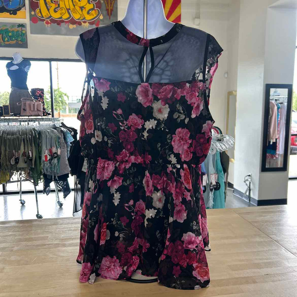 Torrid Size 1 Black & Pink New Sleeveless