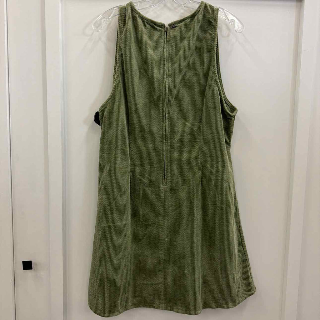 O'Neill Juniors' Poppy Sleeveless Corduroy Mini Dress - Oil Green