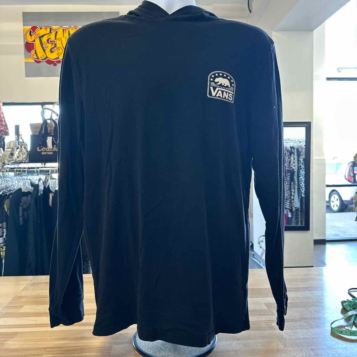 Van Size M Navy MENS Long Sleeve Shirt