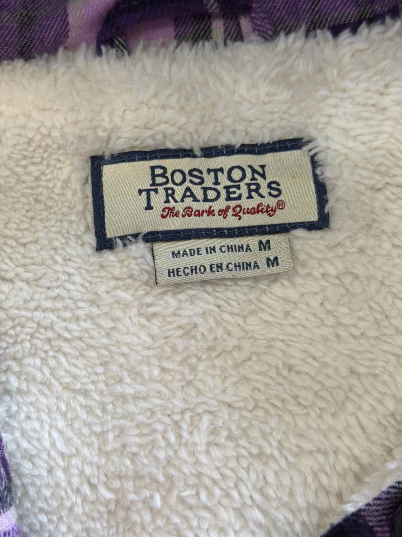 boston Traders Size M Purple Fleece Jacket/Vest