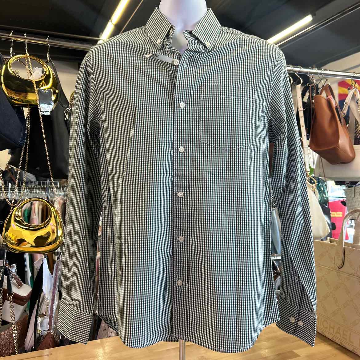 Old Navy Size M Green MENS Button Down Shirt