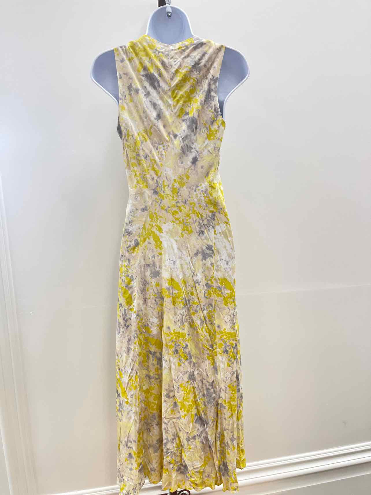 Calvin Klein Women's Viscose Print Sleeveless MIDI Dress - Yellow