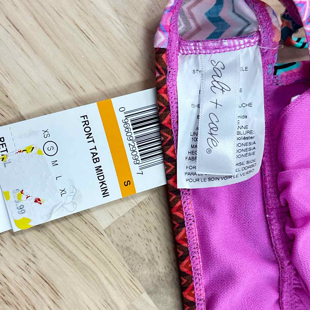 Salt + Cove Juniors' Front-Tab Midkini Top