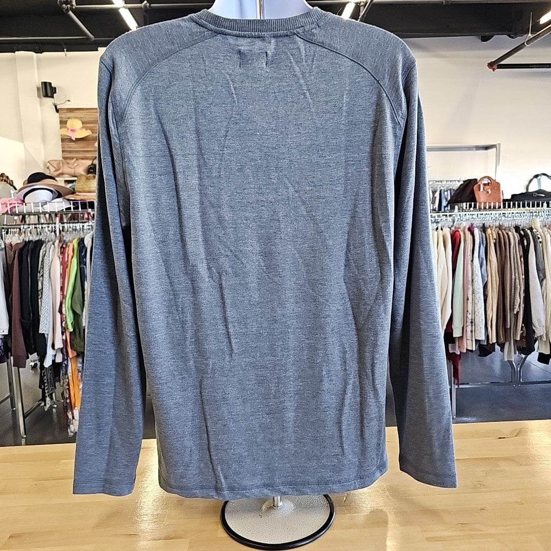 Bass Outdoor Size L Gray MENS Long Sleeve Shirt