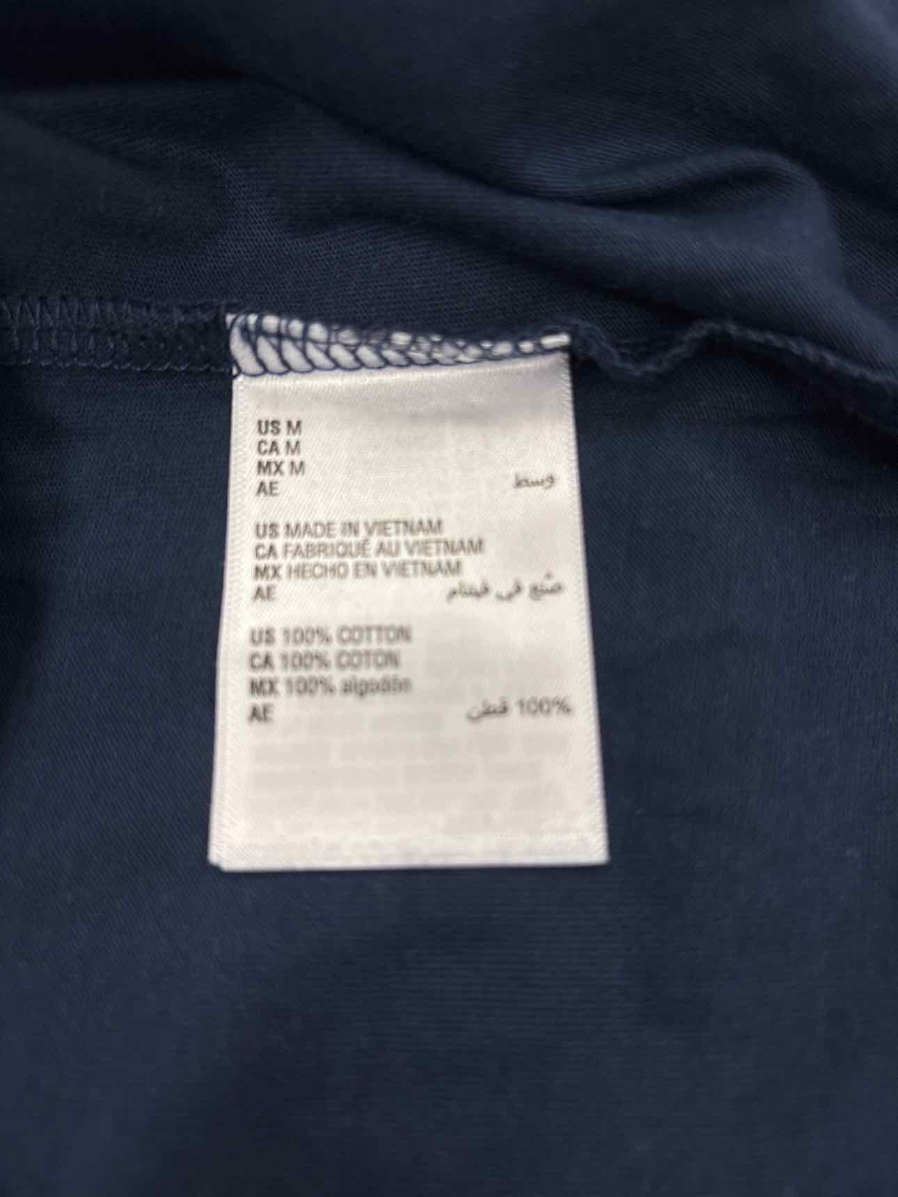 Alfani Size M Men's Short-Sleeve Mercerized Cotton Baseball Polo Shirt
