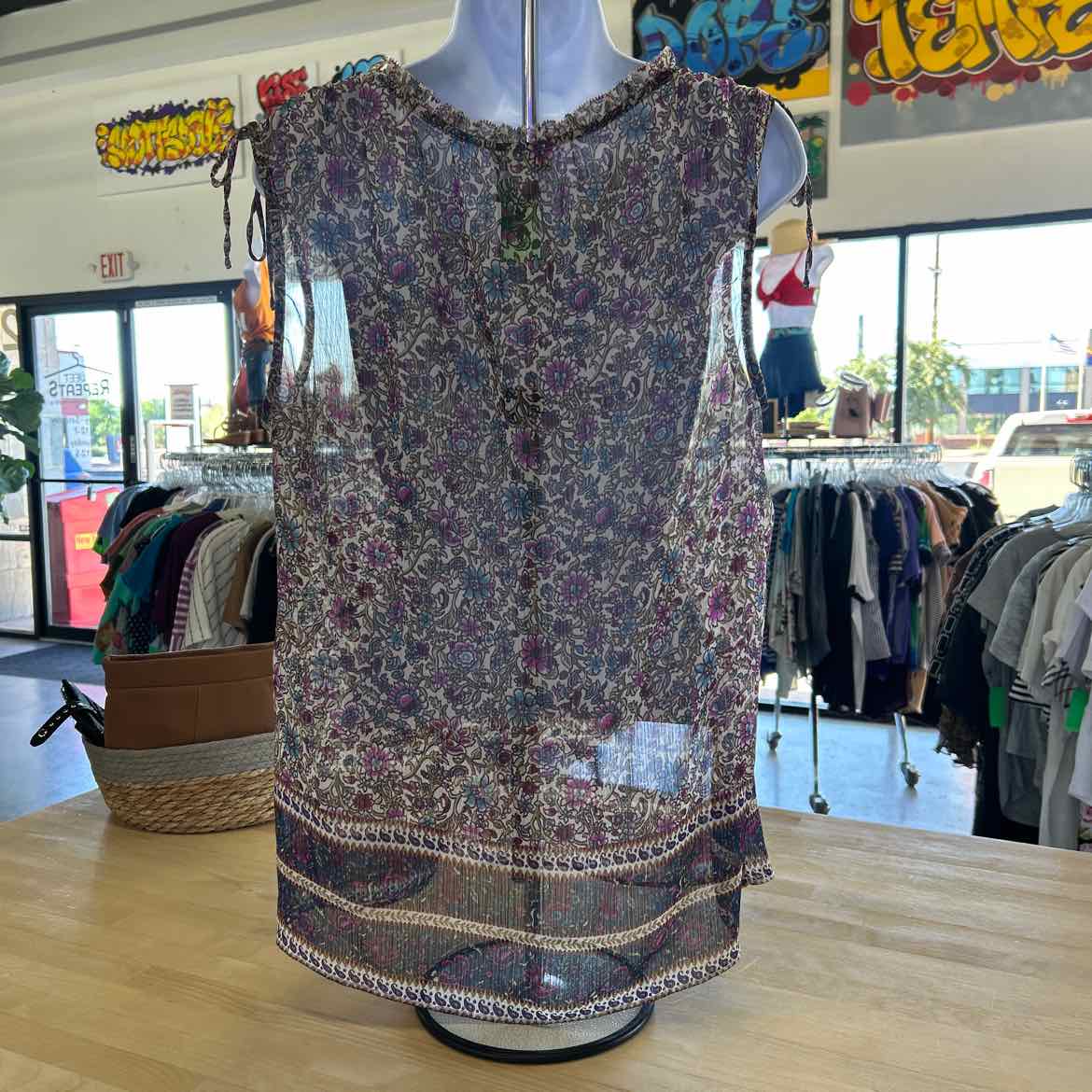 Westport Size L Purple & Beige Preloved Sleeveless