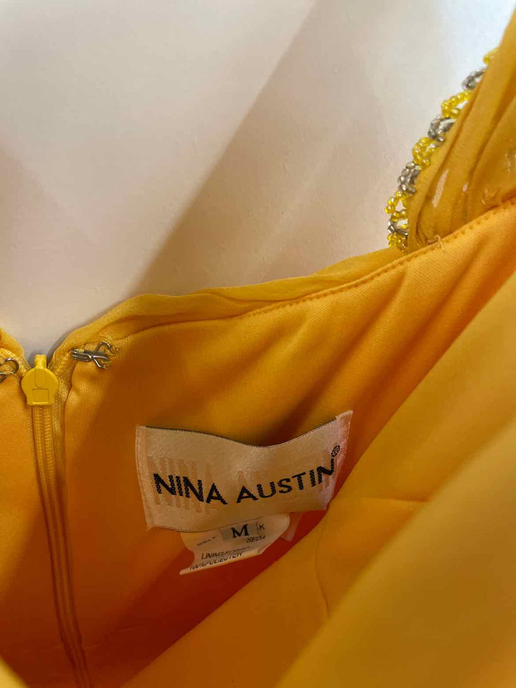 Nina Austin Size M Yellow Dress