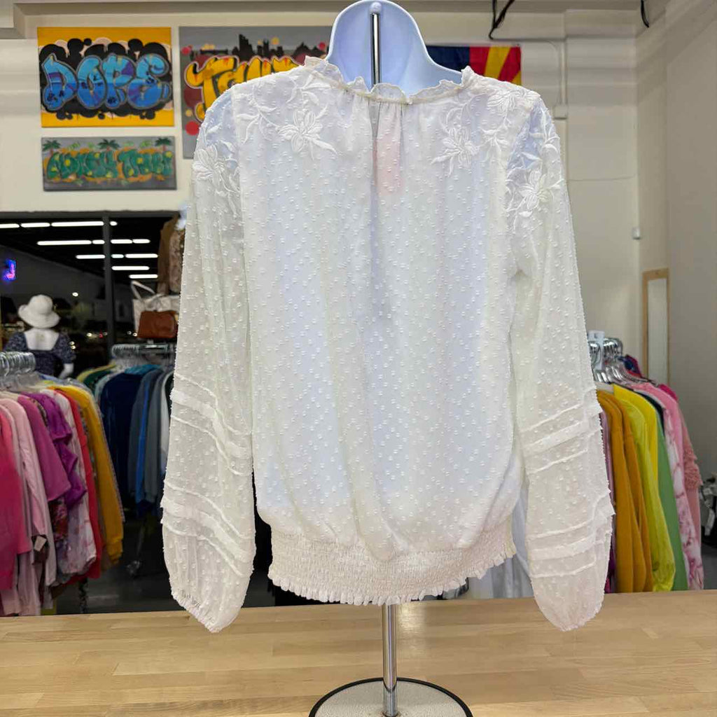 White House Black Market Size XS White Preloved Blouse