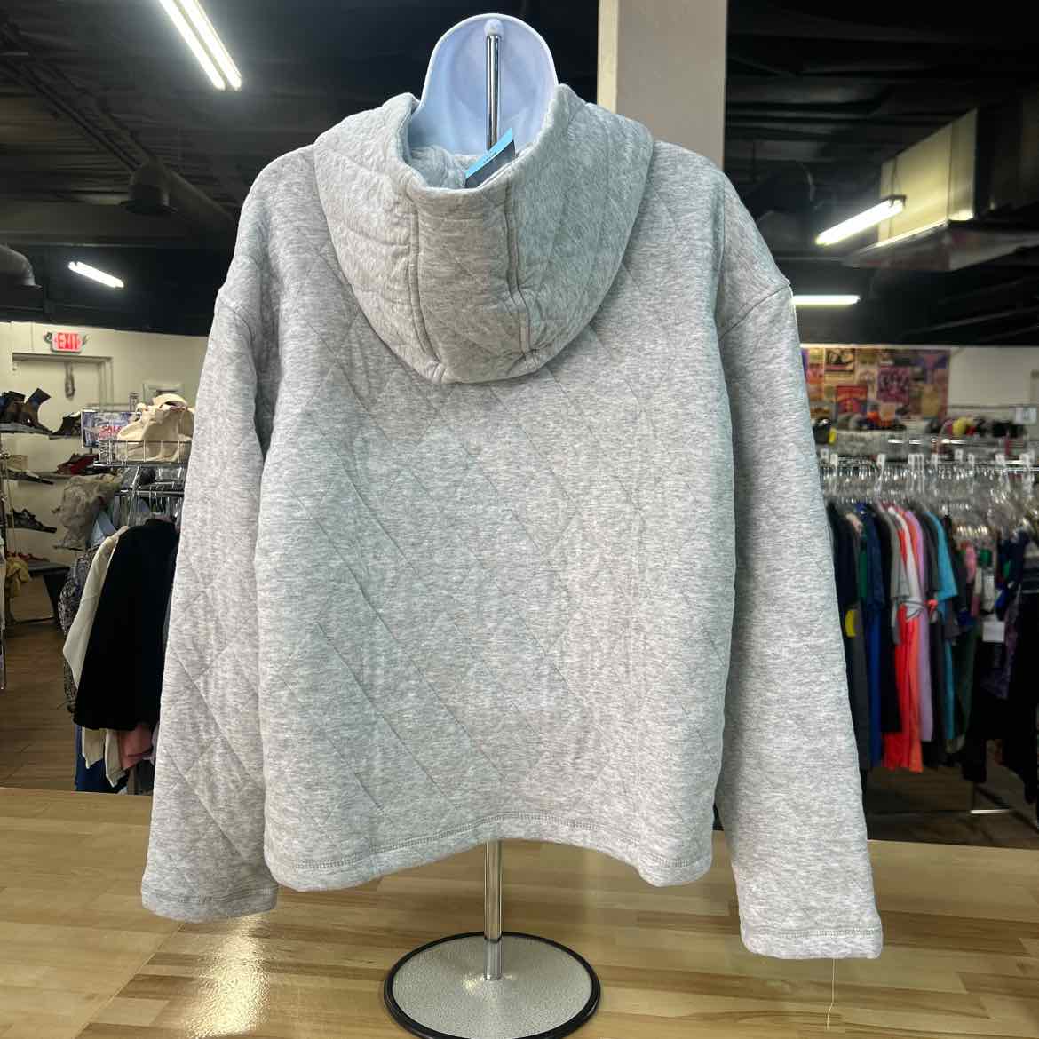Lands End Size L Gray New Hoodie