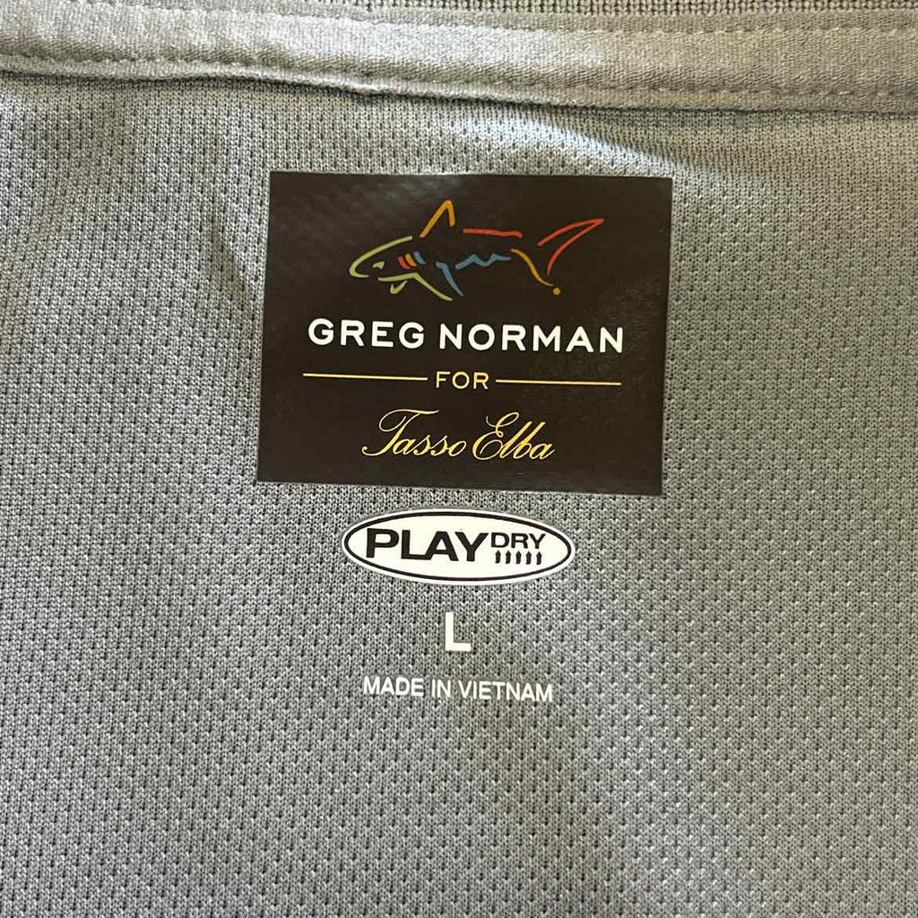 Greg Norman Size L Gray Preloved MENS Polo