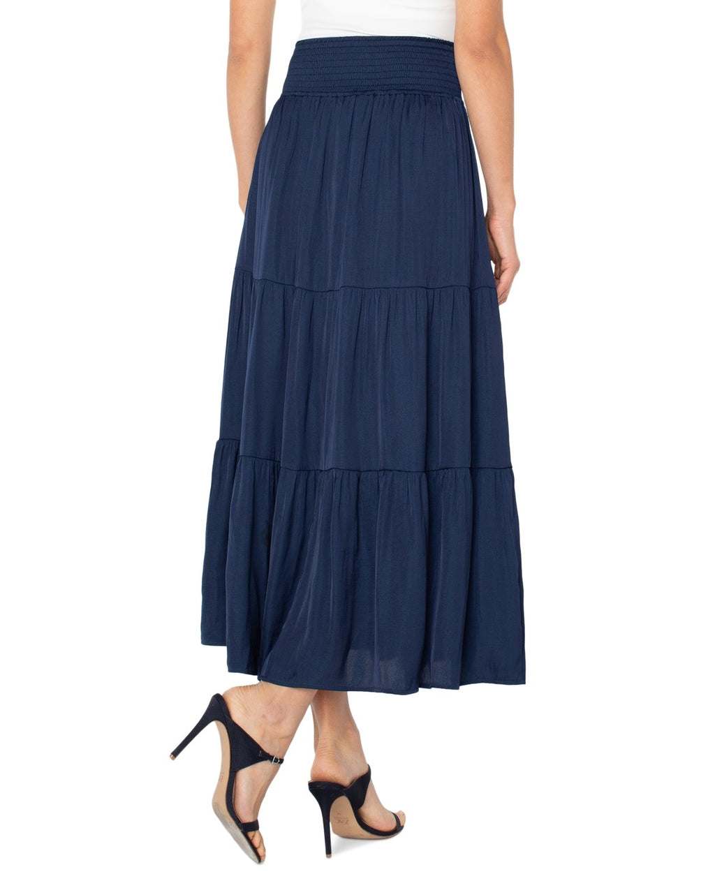Liverpool Los Angeles Tiered Woven Maxi Skirt
