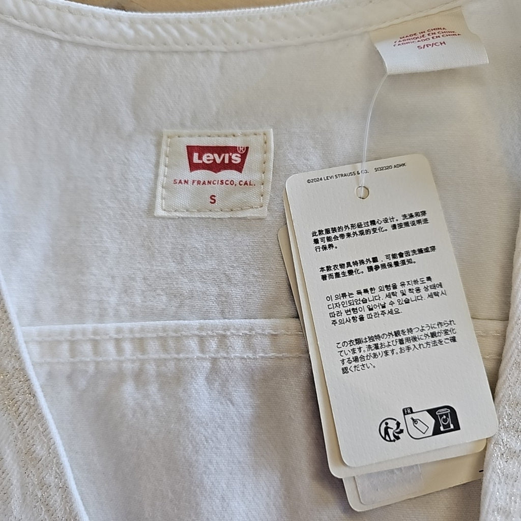 Levi S Women S Bella Denim Vest Cream US