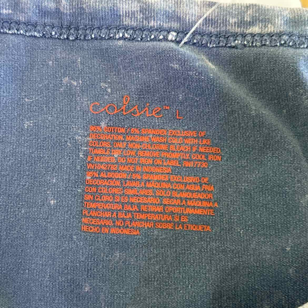 Colsie Size L Blue Preloved Tank