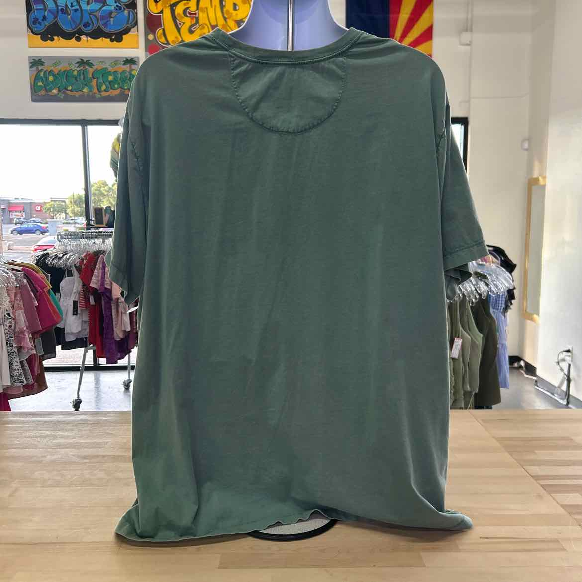 Caribbean Size 3XLT Green Preloved MENS T-shirt