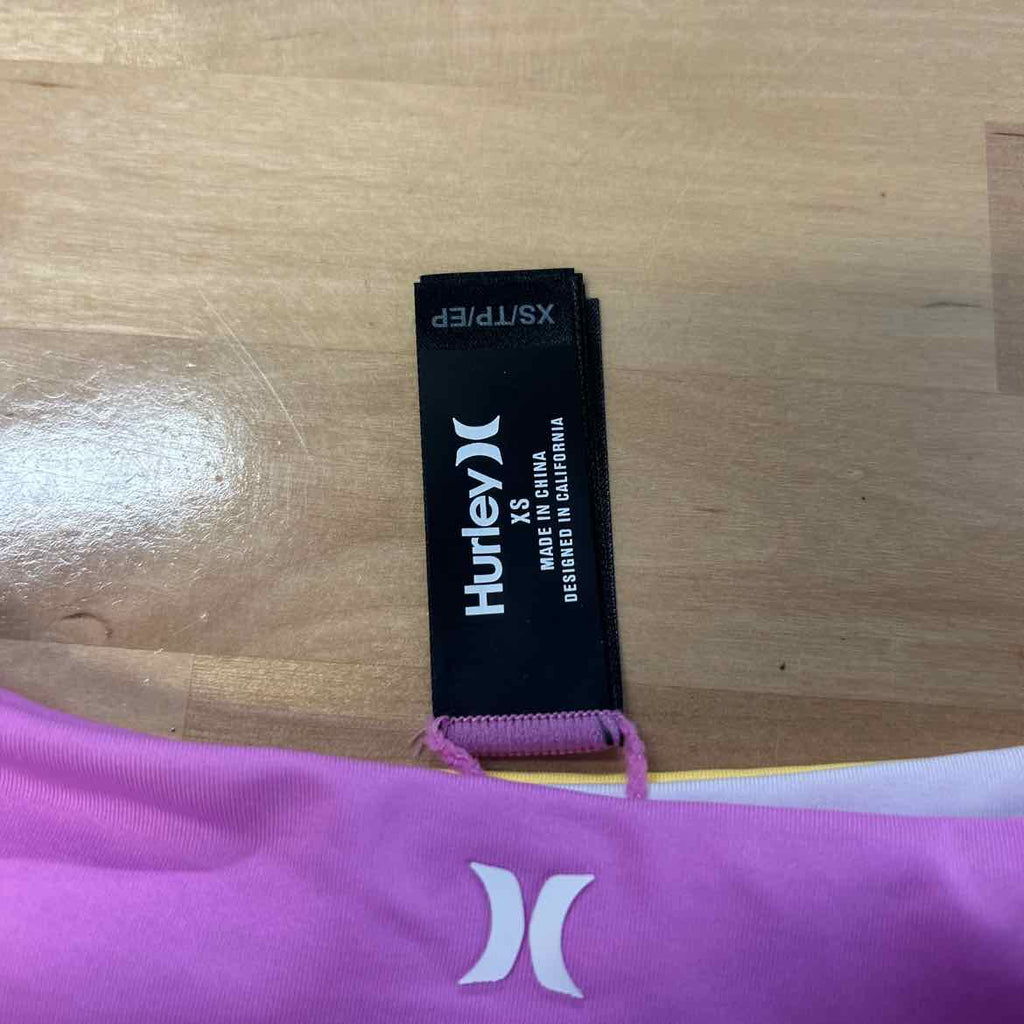 Hurley Size XS Summer Block Cheeky Tie Side Womens Bikini Bottoms