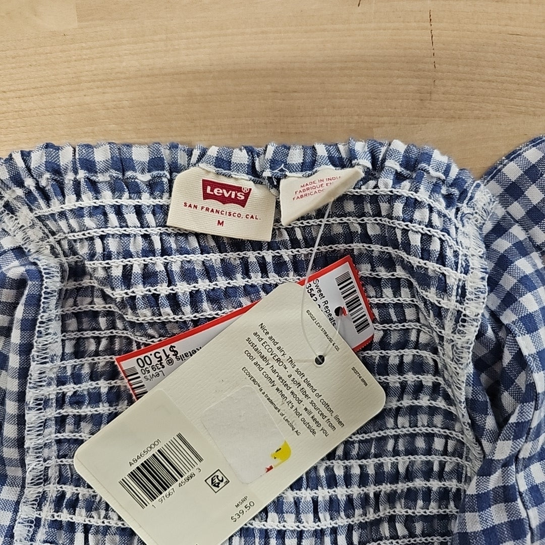 Levi's Size M Blue White New Sleeveless