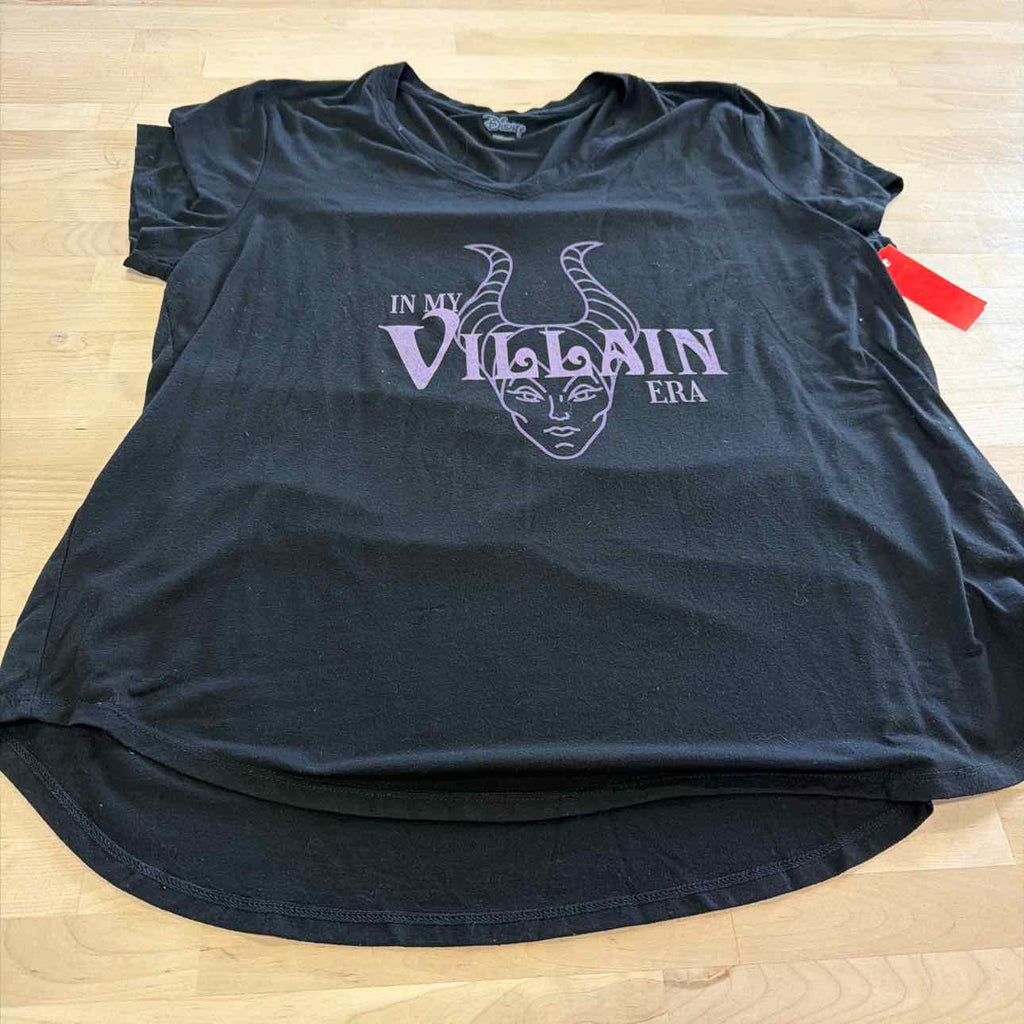 Disney Size M Black Used T-shirt