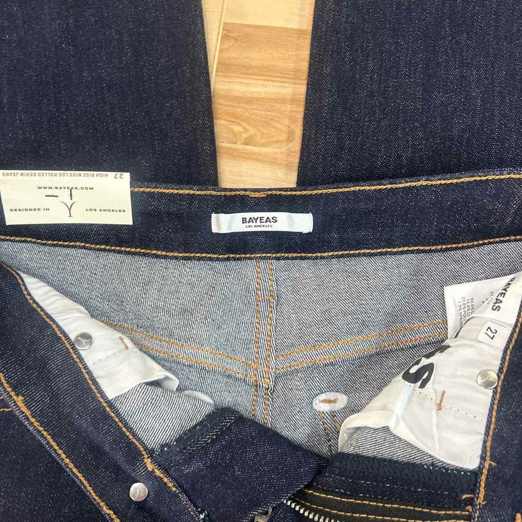 Bayeas LA Size 27 Blue Denim Stretch New Jeans