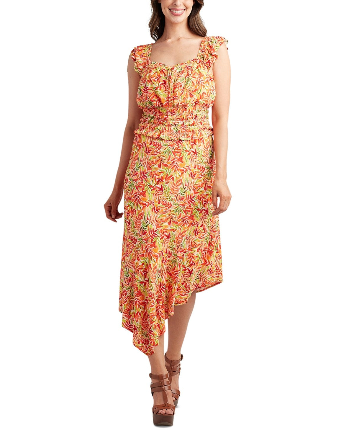 BCX Size M Printed Sleeveless Top