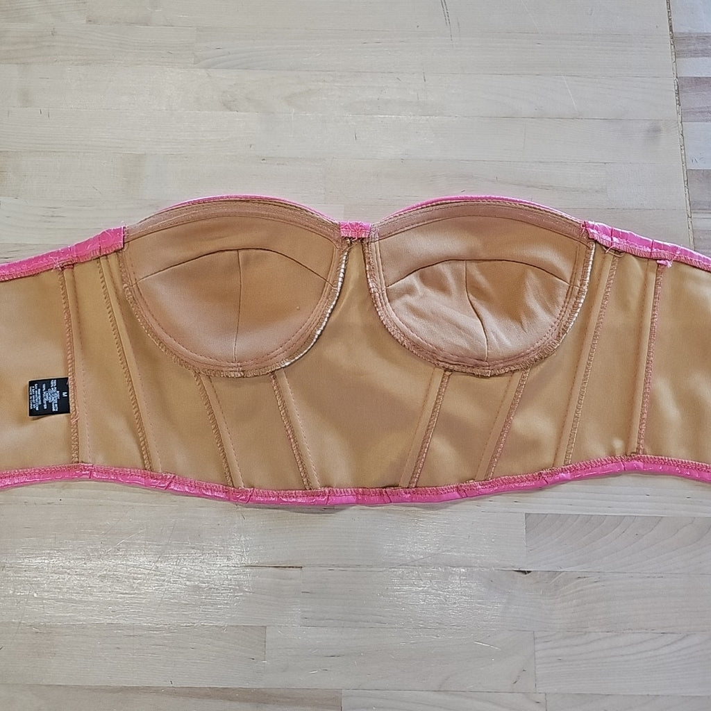 say what Size M Pink Polyester Preloved Corset