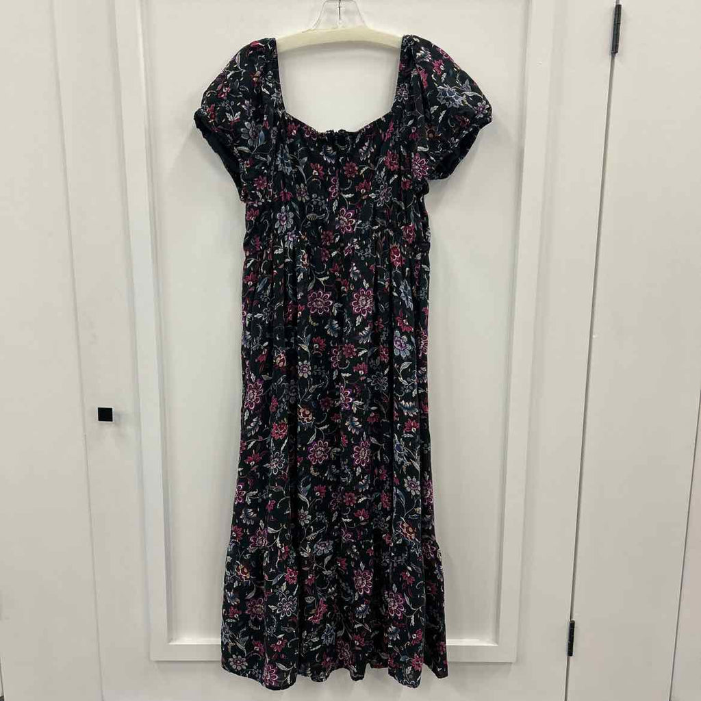 Lane Bryant Size 14 Black & Aqua Preloved Dress