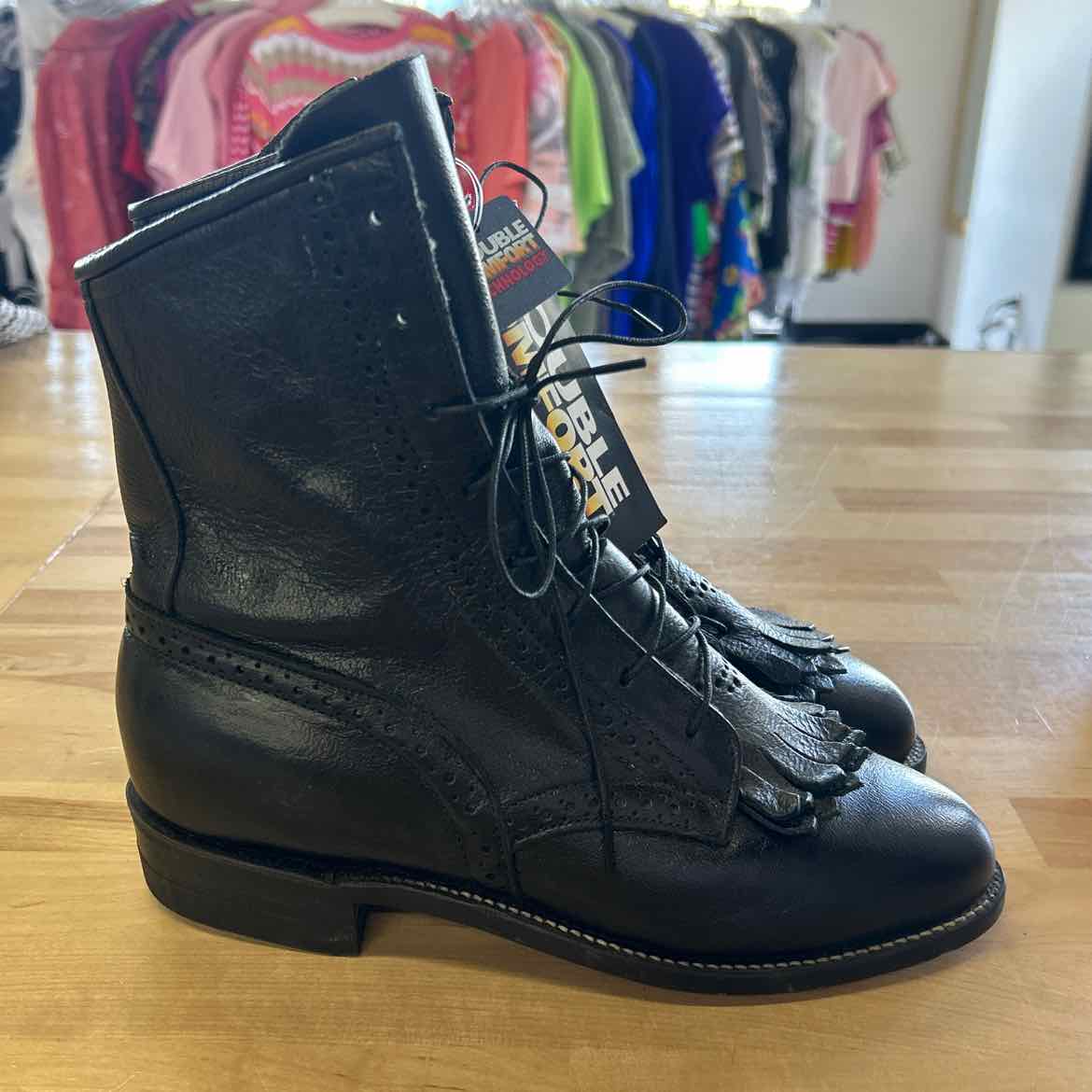 Justin Size 7 Black New Boots