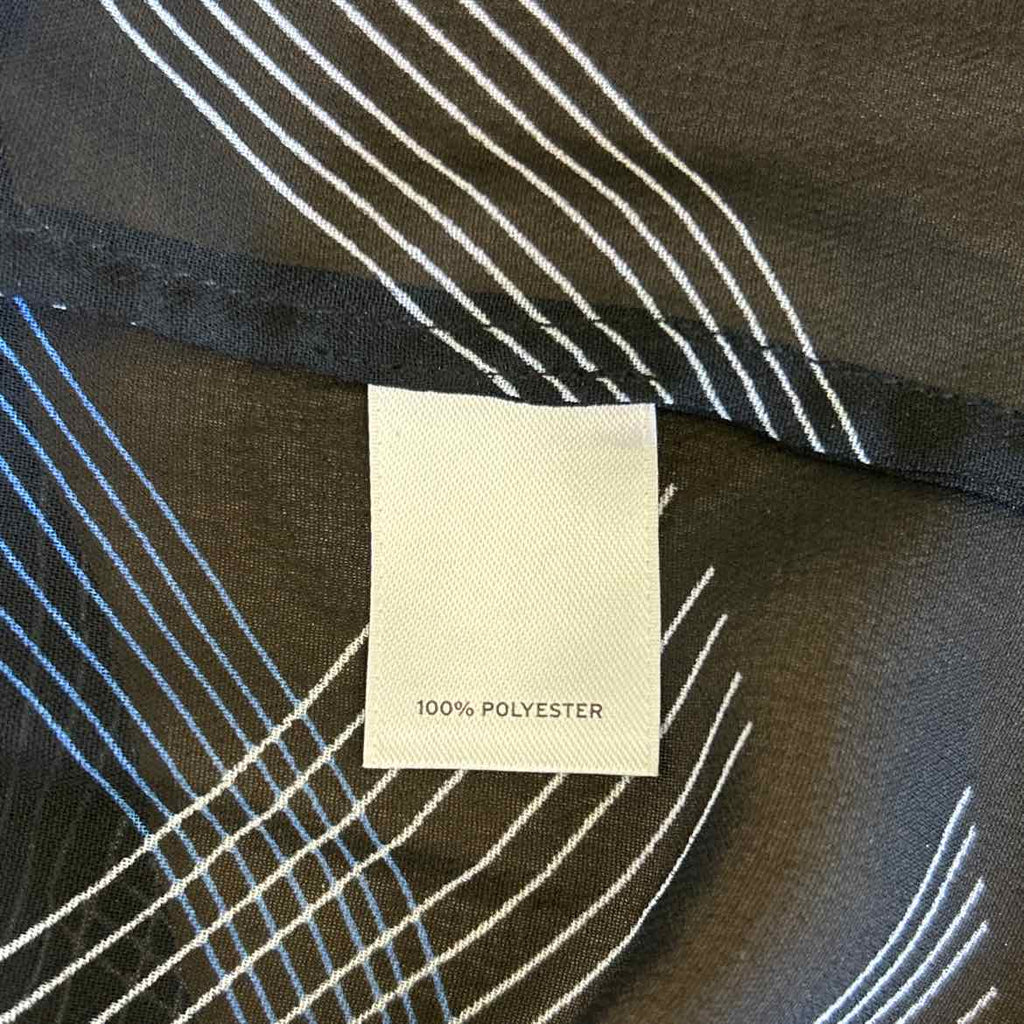 Halogen Size L Black Blue Sheer Preloved Blouse