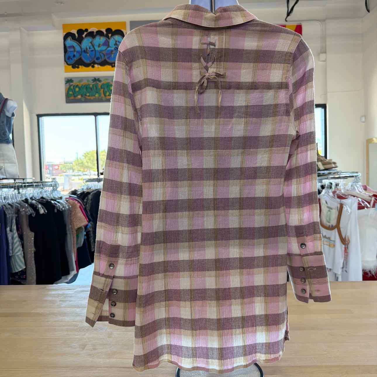 Soft Surroundings Size XS Pink Preloved Button Down LS