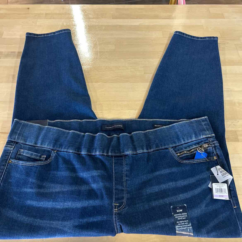 Tommy Hilfiger Size 22W Plus Size Th Flex Gramercy Pull-on Jeans - Rem Wash