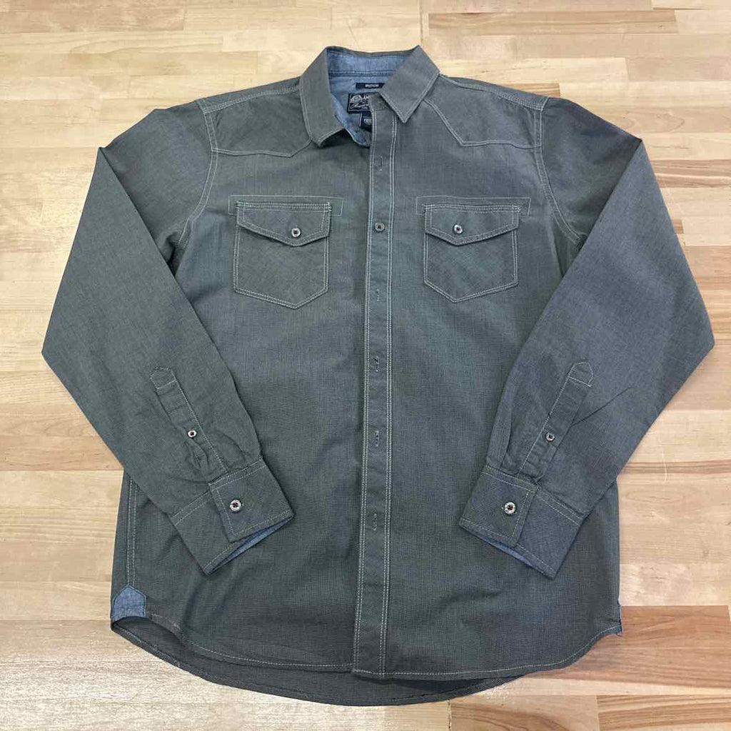American Rag Size M Gray MENS Button Down Shirt