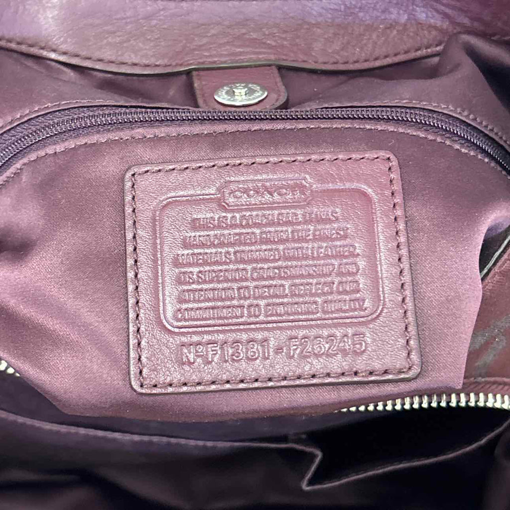 Coach Maroon Hobo Purse