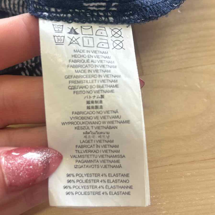 Michael Kors Size L Blue Polyester Elastane Preloved Blouse LS