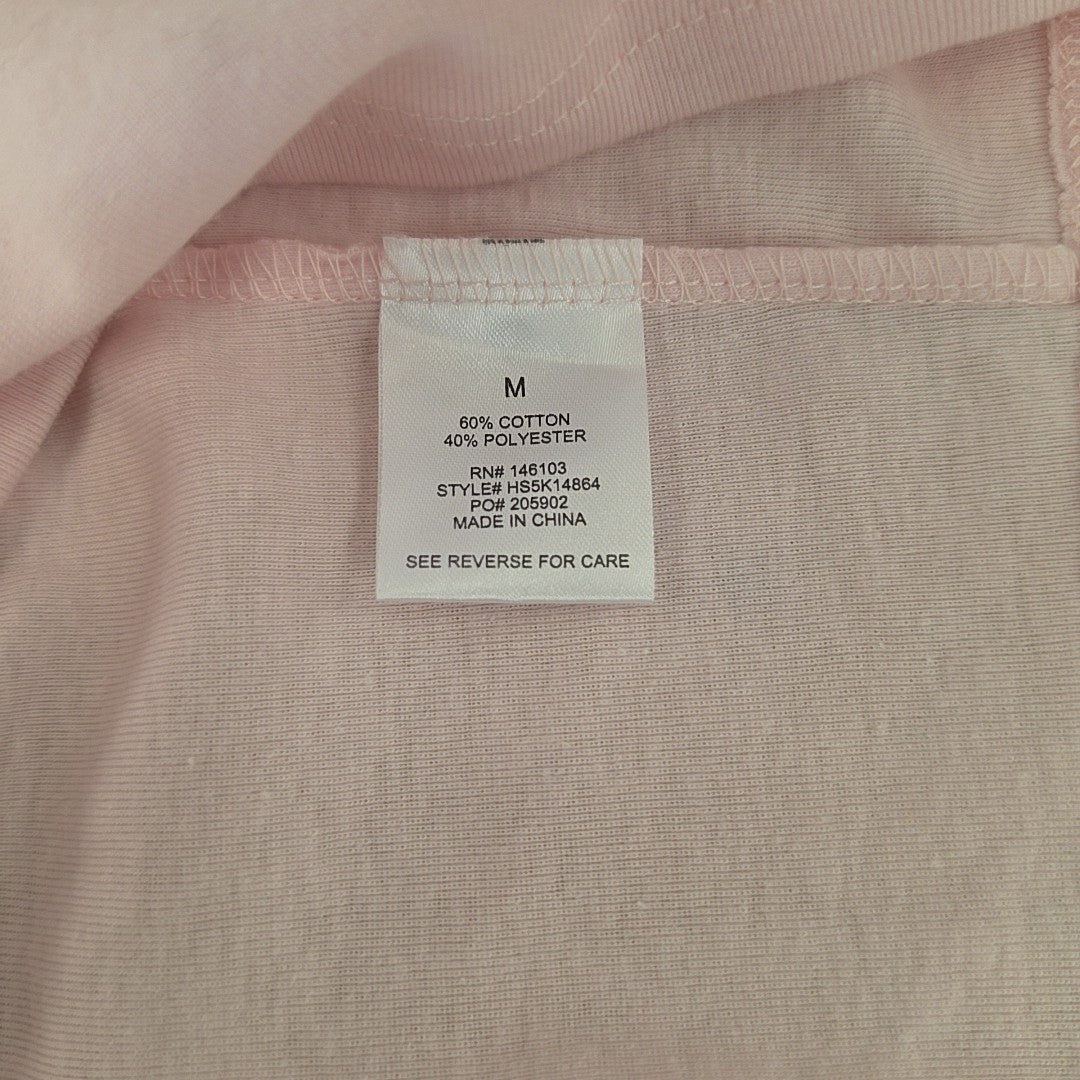 hippie rose Size M raphic Baseball Tee - Pink Coast