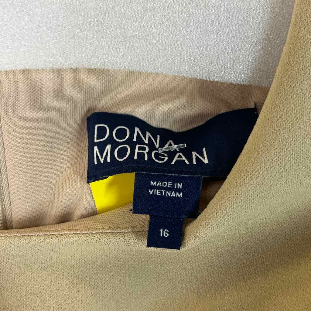 Donna Morgan Size 16 Tan Preloved Dress