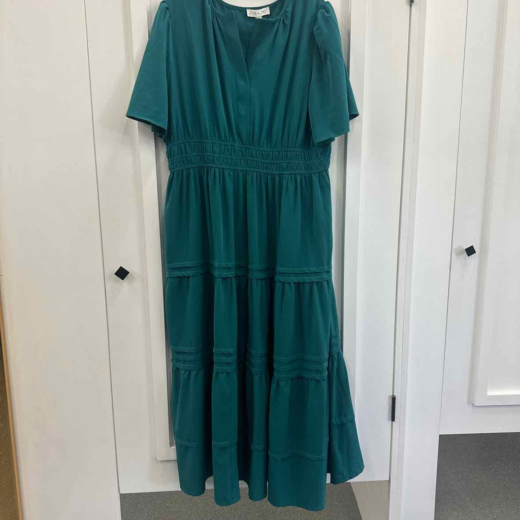 She+Sky Size XL Teal Dress