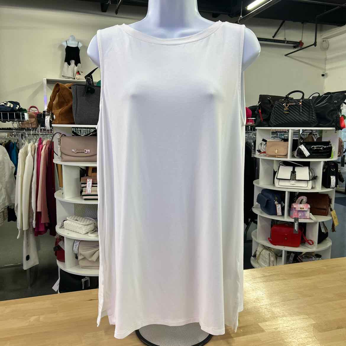 Style & Co. Size L White Preloved Sleeveless