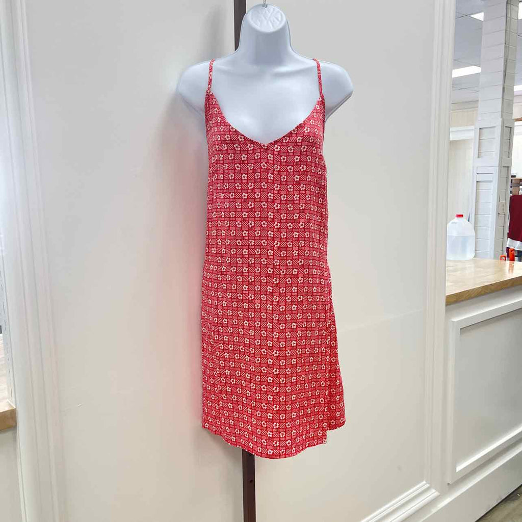 Rip Curl Size XL Cala Mayor Tie-Strap Mini Dress - Red