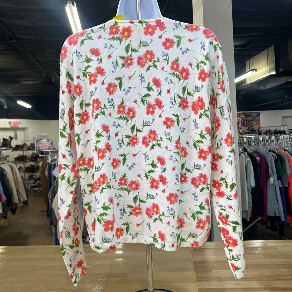 Talbots Size M White Preloved Cardigan