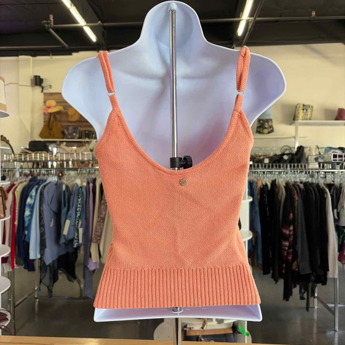 Roxy Size XS Orange Knit Preloved Tank