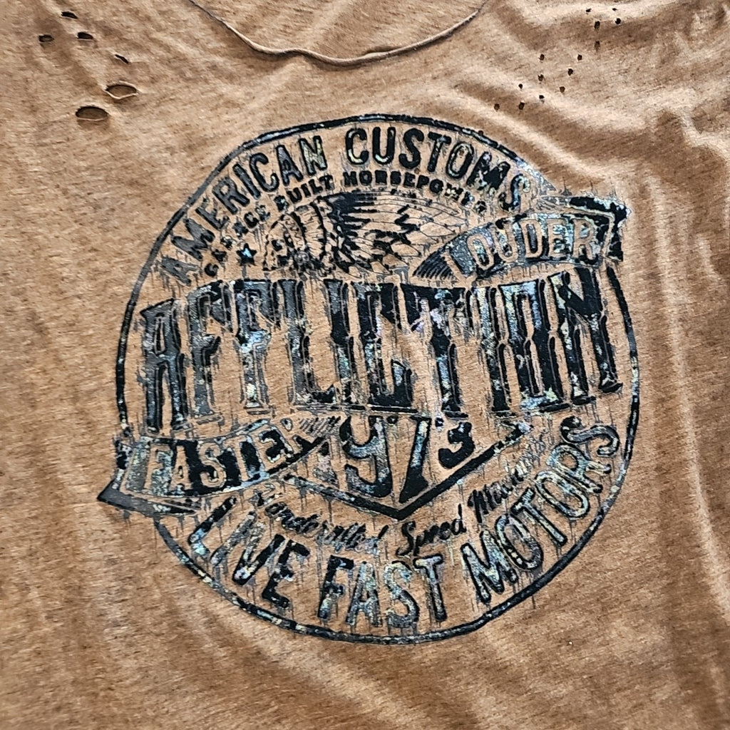 Affliction Size XL Rust T-shirt