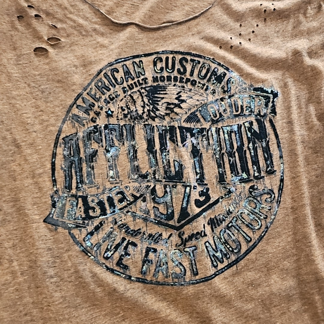 Affliction Size XL Rust T-shirt