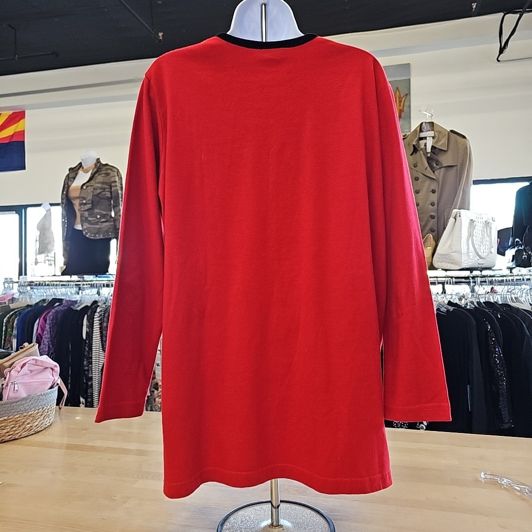 Susan Betro Size 1X Red Longsleeve