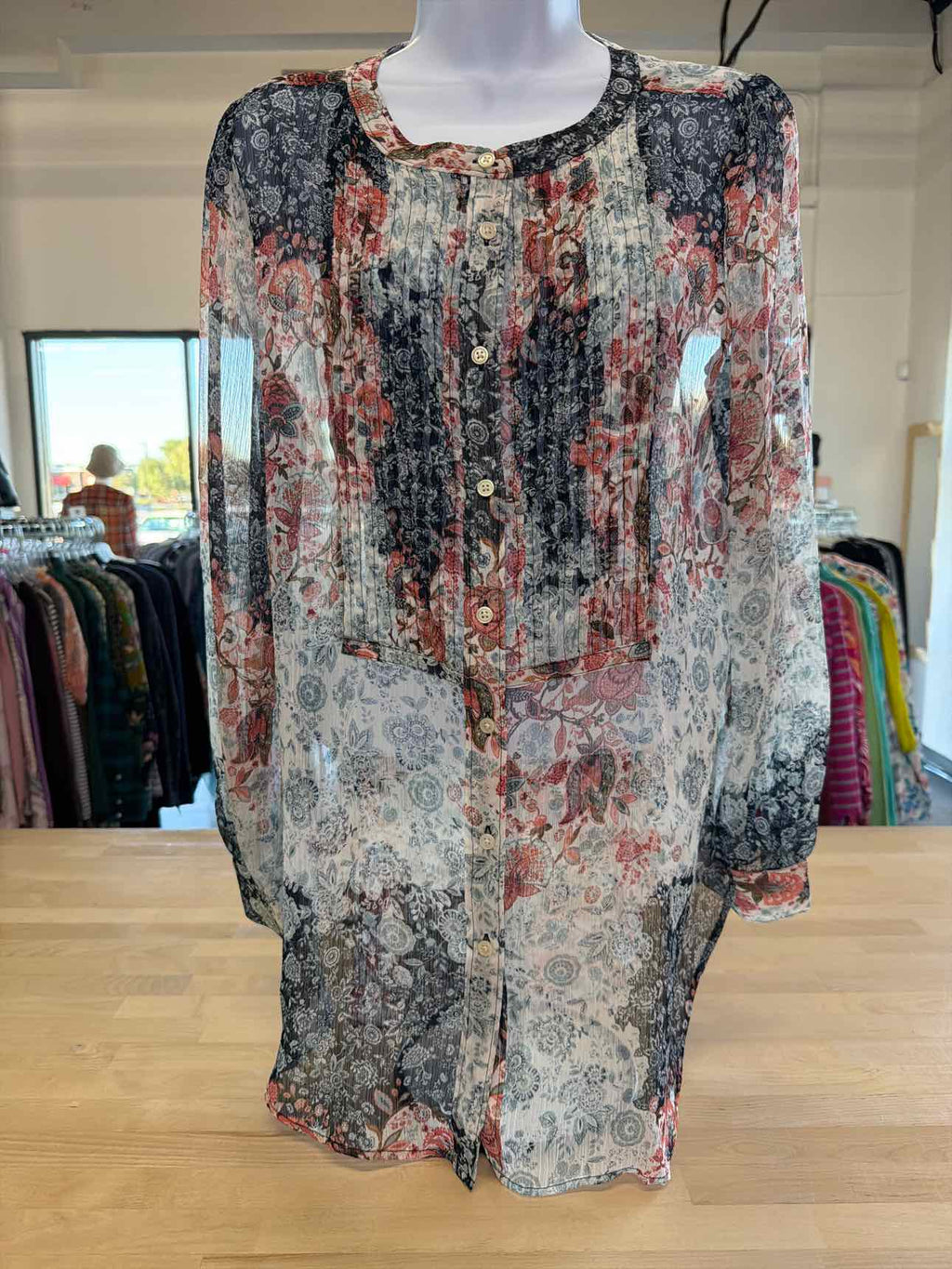 Loft Size M Blue Blouse