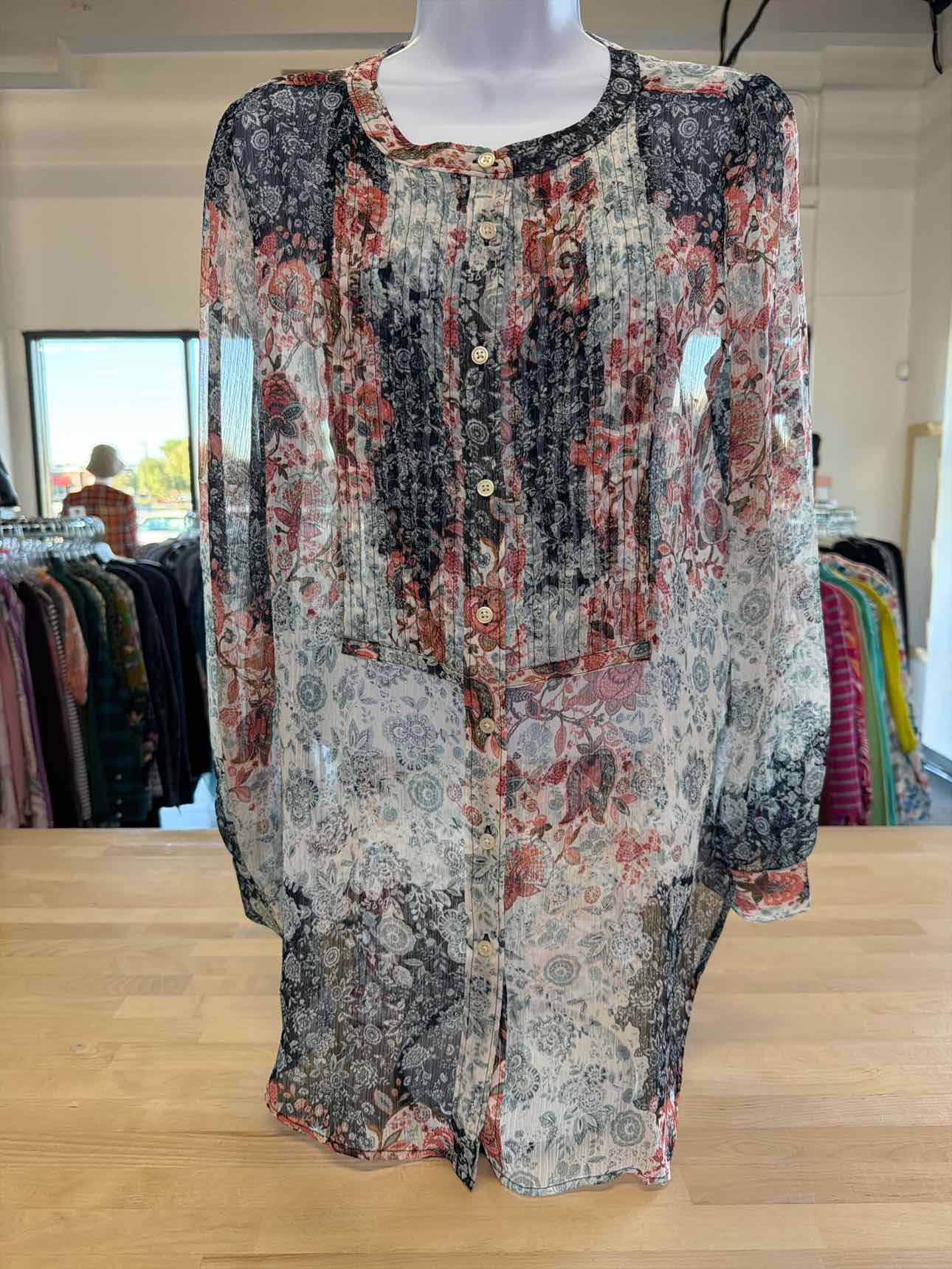 Loft Size M Blue Blouse